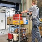 Conteneur à cage roulante à 2 côtés